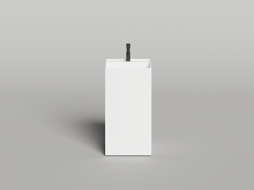 Раковина из искусственного камня Salini ARMONIA 130522M 45х45 напольная цвет белый без отверстий под смеситель - фото 5